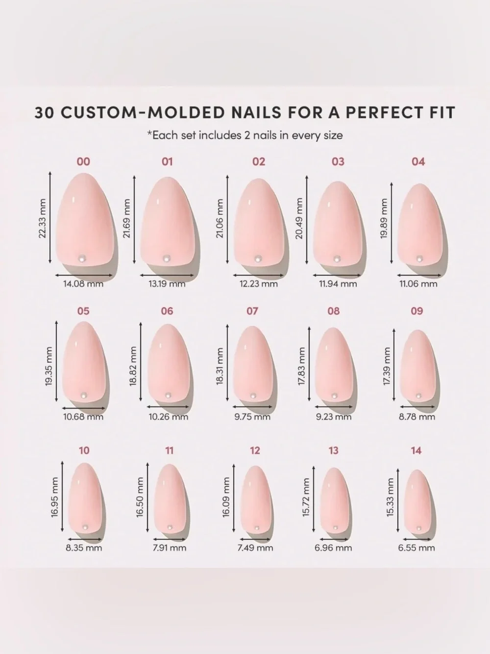 Glamnetic Press-On Nails Short Almond Shape WIFEY NIB